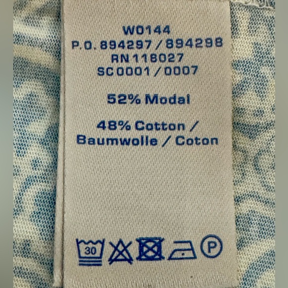 Boden Womens Mia Blue Size 2 Paisley Blue Stretch Dress Made In Morocco - Picture 8 of 8